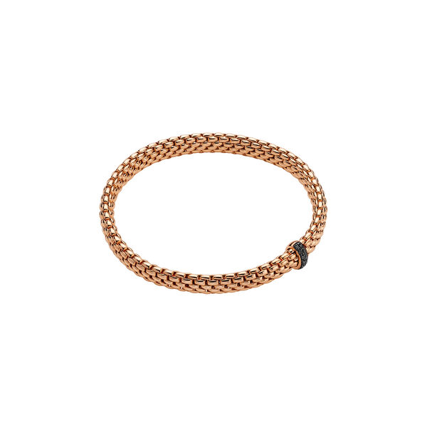 Vendome Flex'it Rose Gold and Black Diamond Pav&eacute; Bracelet